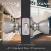image:imageProbrico Tulip Style Passage Door Knobs Hall Closet NonLocking Handles Keyless Interior Door Handlesets in Brushed Nickel Without Key 5 Pack