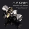 image:imageProbrico Tulip Style Passage Door Knobs Hall Closet NonLocking Handles Keyless Interior Door Handlesets in Brushed Nickel Without Key 5 Pack