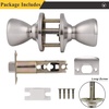 image:imageProbrico Tulip Style Passage Door Knobs Hall Closet NonLocking Handles Keyless Interior Door Handlesets in Brushed Nickel Without Key 5 Pack