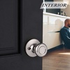 image:imageProbrico Tulip Style Passage Door Knobs Hall Closet NonLocking Handles Keyless Interior Door Handlesets in Brushed Nickel Without Key 5 Pack