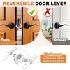 image:imageProbrico Wave Shape Passage Door Lever Satin Nickel Keyless Handle for Hall and Closet Interior NonLocking Leverset Handleset Hardware Reversible for Right and Left Handed Doors 1 PackBlack