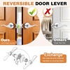 image:imageProbrico Wave Shape Passage Door Lever Satin Nickel Keyless Handle for Hall and Closet Interior NonLocking Leverset Handleset Hardware Reversible for Right and Left Handed Doors 1 PackPolished Chrome