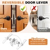 image:imageProbrico Wave Shape Passage Door Lever Satin Nickel Keyless Handle for Hall and Closet Interior NonLocking Leverset Handleset Hardware Reversible for Right and Left Handed Doors 1 PackOil Rubbed Bronze