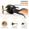 image:imageProbrico Wave Shape Passage Door Lever Satin Nickel Keyless Handle for Hall and Closet Interior NonLocking Leverset Handleset Hardware Reversible for Right and Left Handed Doors 1 PackOil Rubbed Bronze