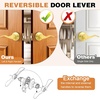 image:imageProbrico Wave Shape Passage Door Lever Satin Nickel Keyless Handle for Hall and Closet Interior NonLocking Leverset Handleset Hardware Reversible for Right and Left Handed Doors 1 PackGold