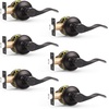 image:imageProbrico Wave Shape Passage Door Lever Satin Nickel Keyless Handle for Hall and Closet Interior NonLocking Leverset Handleset Hardware Reversible for Right and Left Handed Doors 1 PackOil Rubbed Bronze