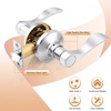 image:imageProbrico Wave Shape Passage Door Lever Satin Nickel Keyless Handle for Hall and Closet Interior NonLocking Leverset Handleset Hardware Reversible for Right and Left Handed Doors 1 PackPolished Chrome