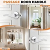 image:imageProbrico Wave Shape Passage Door Lever Satin Nickel Keyless Handle for Hall and Closet Interior NonLocking Leverset Handleset Hardware Reversible for Right and Left Handed Doors 1 PackPolished Chrome