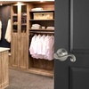 image:imageProbrico Wave Style HallCloset Door Levers Satin Nickel Passage Door Levers NonLocking Interior Handles Contractor Pack 5 Pack