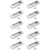 image:imageProbrico 10 Pack Brushed Nickel Recessed Sliding Pulls Rectangular Flush Finger Pulls Stainless Steel Sliding Door Handles 472 Length Recessed Flush Handles Recessed Door Pull Handles