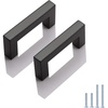 image:imageProbrico 10 Pack Square Bar Cabinet Pulls 712 inch 192mm Hole Center Matte Black Drawer Pulls Modern Handles for Kitchen Cabinets Stainless Steel Cupboard Closet HardwareBlack