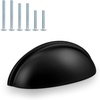 image:imageProbrico 15 Pack Black Cabinet Pulls  3 Drawer Pulls 3 inch 76mm Hole Centers Bin Cup Handles