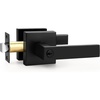 image:imageProbrico 2 Pack Different Keys Door Levers Gold Keyed Differently Square Handles with Lock for Interior Exterior DoorsMatte Black