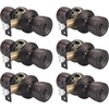image:imageProbrico 6 Pack Tulip Privacy Door KnobsOil Rubbed Bronze Finish Fit for Bedroom amp Bathroom DoorsInterior Door Handles Locked Tulip Style Knob for Right or Left Handed DoorsKeyless