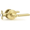 image:imageProbrico BedBath Room Door Lever Modern Flat Handles in Satin Nickel Privacy Door Lever Locks Contractor Pack10PackGold