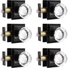 image:imageProbrico Black Door Knob Set Keyless Interior Door Knobs with Round Diamond Shape Crystal Glass Heavy Duty Privacy Door Knobs for Bathroom and Bedroom 6 Pack