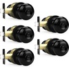 image:imageProbrico Black Door Knobs Interior Passage Door Knobs for Hallway Closet Matte Black Keyless Indoor Door Knob 6 Pack