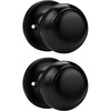 image:imageProbrico Black Half Dummy Door Knobs Round NonTurning Inactive Door Knobs Handles for Closet French Door4 Pack2 Pack