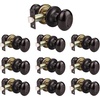 image:imageProbrico Egg Style Hall and Closet Passage Door Knobs Oil Rubbed Bronze Oval Door Lock10 Pack