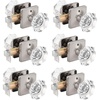 image:imageProbrico Faceted Crystal Door Knobs with Lock for BedroomBathroom 6 Pack Heavy Duty Octagon Clear Privacy Door Knob Keyless Door Handles Interior with Brushed Nickel Square Rosette