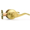 image:imageProbrico Interior Door Handle Lever Chrome Door Handles Passage Door Lever Handle Closet Door Handle Polished Chrome Interior Keyless Door Handle for Hallway Closet Wave Style Reversible 6 PackGold