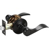 image:imageProbrico Interior Door Handle Lever Chrome Door Handles Passage Door Lever Handle Closet Door Handle Polished Chrome Interior Keyless Door Handle for Hallway Closet Wave Style Reversible 6 PackBlack