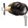 image:imageProbrico Keyed Alike Entry Door Knobs Black Keyed Entry Locksets Round Interior Door Knobs with Lock and Keys3 PackOil Rubbed Bronze