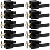 image:imageProbrico Matt Black Passage Interior Door Handle Without Keys Square Heavy Duty Knobs for Hall and Closet Doors NonSlip Grip Levers for RightLeft Handed Doors 10 Pack