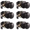 image:imageProbrico NonLocking Passage Door KnobsInterior Door Locks in Oil Rubbed Bronze FinishBall Shape Door Hardware for Hallway or Closet6 PackOil Rubbed Bronze