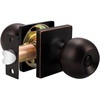 image:imageProbrico Oil Rubbed Bronze Ball Privacy Knob Interior Keyless Door Lockset for Bed and Bath with Square Rosette 1 Pack