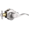 image:imageProbrico Passage Levers Camelot Style Door Handles Brushed Nickel Hall and Closet Levers Wave Handles for Left amp Right Hand Opening Doors 2 Sided Handle with Latch 85061SN