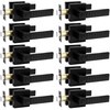 image:imageProbrico Privacy Black Door Handle NonSlip Grip Heavy Duty Interior Door Handles for Bathroom Bedroom with Lock Square Knob Lockset for Left and Right Handed Doors 10 Pack