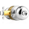 image:imageProbrico Privacy Interior Door Knobs Bed and Bath Handles Keyless Sain Nickel Locksets 6 PackPolished Chrome