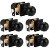 image:imageProbrico Round Black Passage Door Knobs Interior Door Handles for Hallway Closet Keyless Passage Door Handles with Square Rosette 5 Pack