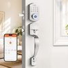 image:imageProbrico Smart Keyless Entry Door Lock DeadboltFront Door Handleset with Fingerprint Deadbolt Electronic Digital Keypad Deadbolt Lock with HandleAppAutoLockingBlackSatin Nickel