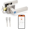 image:imageProbrico Smart Lock Keyless Entry Door Lock with Handle Satin Nickel Smart Locks for Front Door Fingerprint Door Handle for Bedroom Bathroom Electronic Biometric Digital WiFi APP ControlSatin Nickel