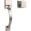 image:imageProbrico Square Satin Nickel Front Door HandleEntry Door Handleset with Square KnobExteriorInterior Passage Door Handle with No Lock1PackSatin Nickel