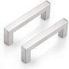 image:imageProbrico Stainless Steel Kitchen Cabinet Square Handles Brushed Nickel 5 in Holes Centers 55 in Total Length 10 PackSatin Nickel