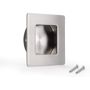image:image1 PackProbrico Recessed Sliding Door Pull Brushed Nickel Furniture Flush Door Handle Stainless Steel Flush Finger Pull Square 234 Inch Recessed Handle Sliding Flush Door Pull
