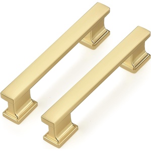 image:imageProbrico 10 Pack 5 Inch Matte Black Cabinet Handles HeavyDuty Drawer Pulls for Dresser Hardware CorrosionResistant Pulls for Cabinets and DrawersBrushed Gold