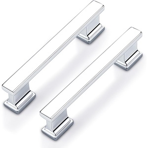 image:imageProbrico 10 Pack 5 Inch Matte Black Cabinet Handles HeavyDuty Drawer Pulls for Dresser Hardware CorrosionResistant Pulls for Cabinets and DrawersPolished Chrome
