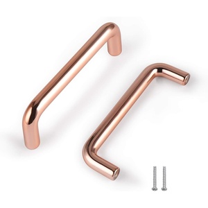 image:imageProbrico 10 Pack Modern Euro Style Cabinet Pulls Rose Gold Kitchen Cabinet Hardware 334 Inch96mm Hole Center Drawer Handles Plastic Dresser Pulls