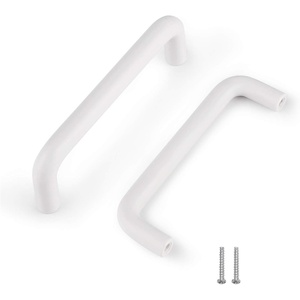 image:imageProbrico 10 Pack Modern Plastic Kitchen Cabinet Dresser Door Handles and Pulls White Color 96mm 334 Hole Centers