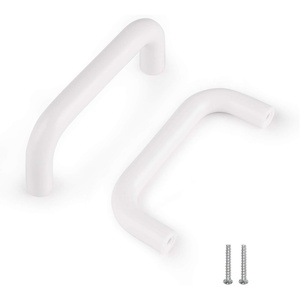 image:imageProbrico 5 Pack White Cabinet Pulls 3 Inch76mm Hole Center Drawer Handles Plastic Kitchen Cabinet Hardware Modern Euro Cupboard Drawer Pulls