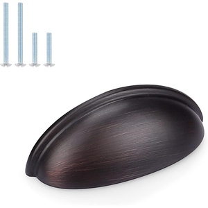 image:imageProbrico 6 Pack Gold Drawer Pulls 3 Inch Hole Center Modern Style Zinc Alloy Easy to Install Kitchen Cabinet HardwareOil Rubbed Bronze