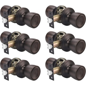 image:imageProbrico 6 Pack Tulip Passage Door KnobOil Rubbed Bronze Finish Fit for Hallway amp Closet DoorsKeyless Interior Door Handles No Locking Tulip Style Knob for Right or Left Handed Doors