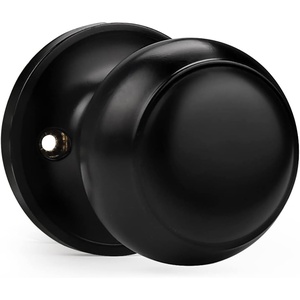 image:imageProbrico Black Half Dummy Door Knobs Round NonTurning Inactive Door Knobs Handles for Closet French Door4 Pack1 Pack