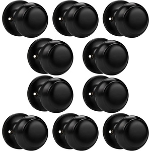 image:imageProbrico Black Half Dummy Door Knobs Round NonTurning Inactive Door Knobs Handles for Closet French Door4 Pack10 Pack