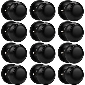 image:imageProbrico Black Half Dummy Door Knobs Round NonTurning Inactive Door Knobs Handles for Closet French Door4 Pack12 Pack