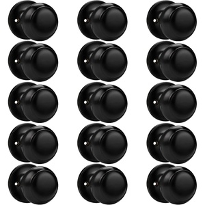 image:imageProbrico Black Half Dummy Door Knobs Round NonTurning Inactive Door Knobs Handles for Closet French Door4 Pack15 Pack